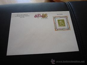 Sellos: SOBRE ENTERO POSTAL EXFILNA 1986.